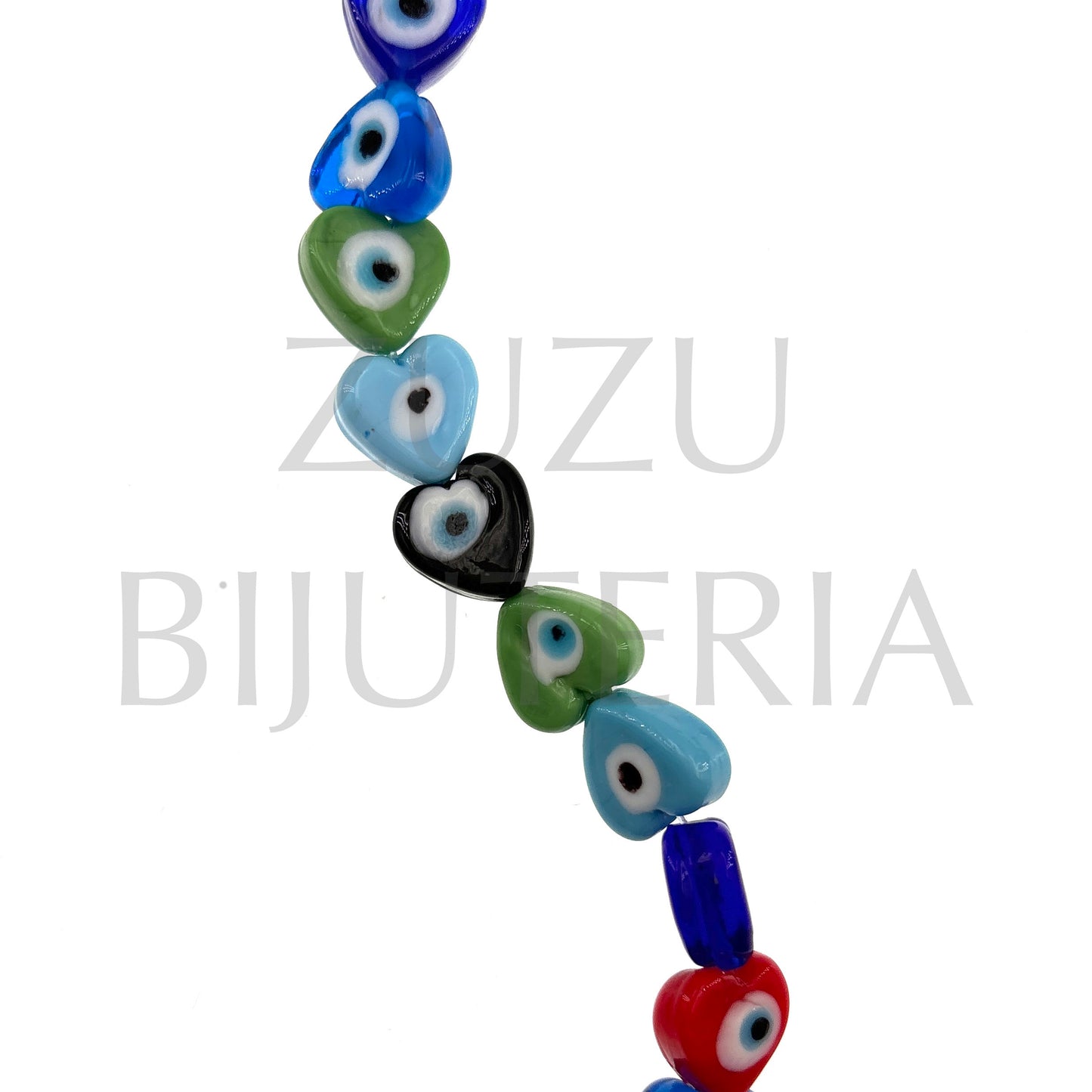 Conta Coração 12mm (Pack 5) - Vidro