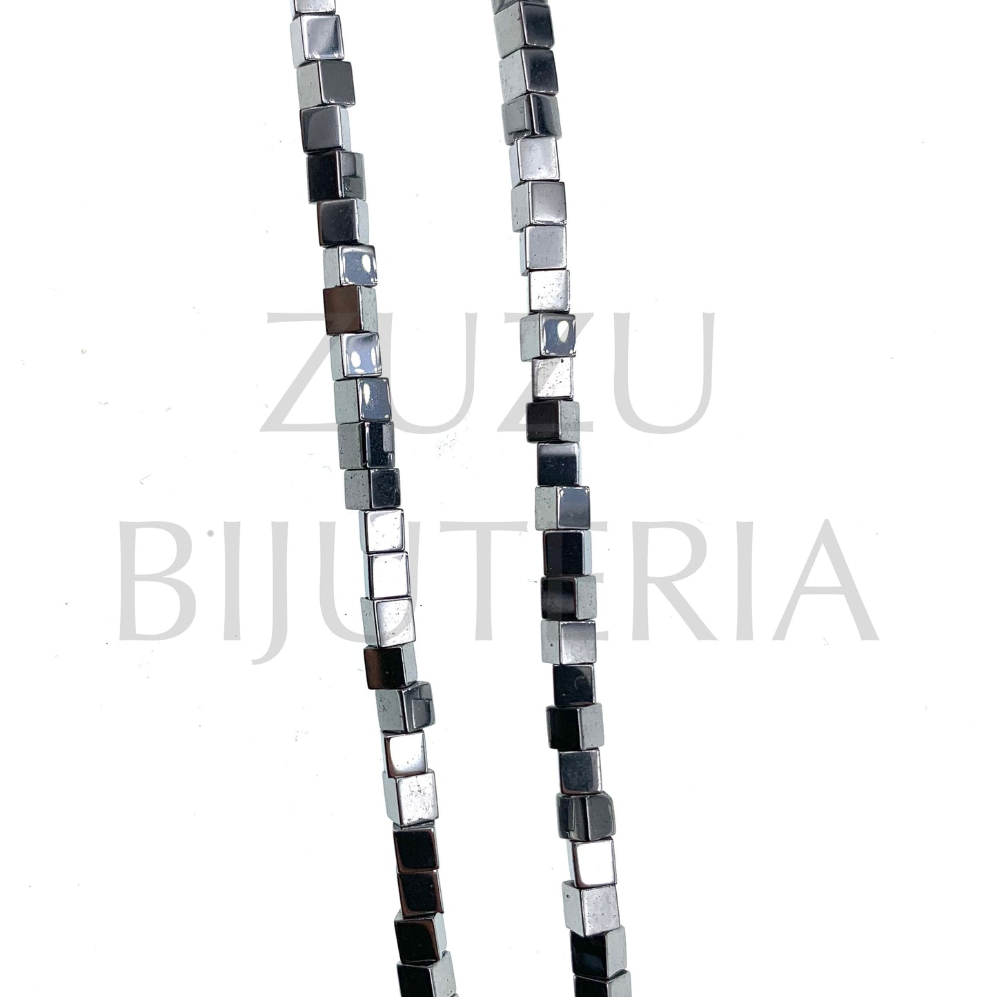 Fiada Hematita 3mm (40cm) - Prateado