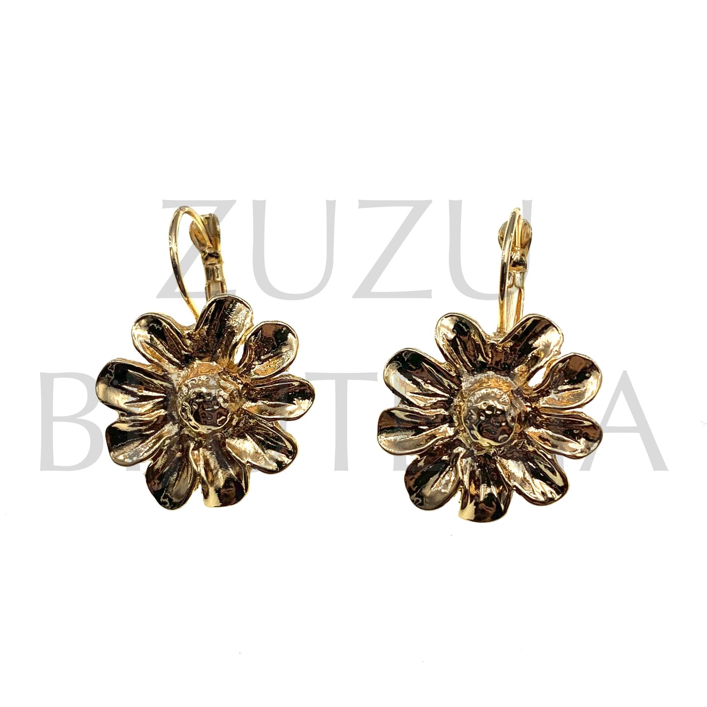 Brinco Flor Dourado 26mm x 23mm - Cobre