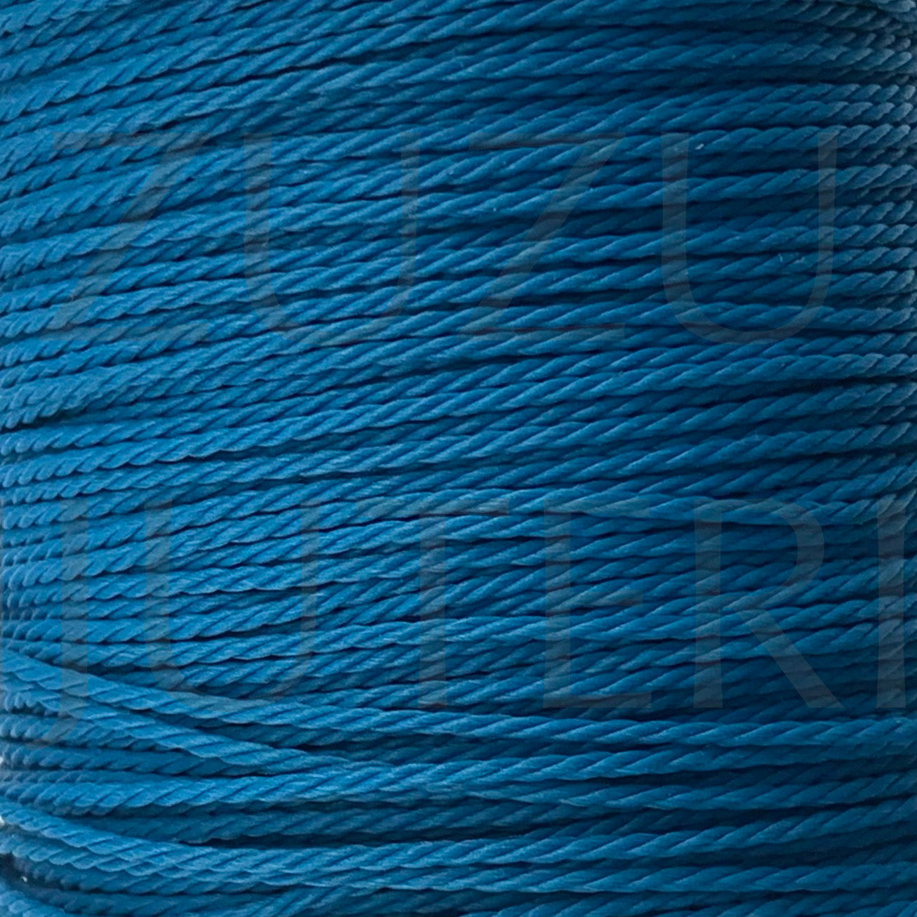 1mm twisted waxed cotton thread - Blue