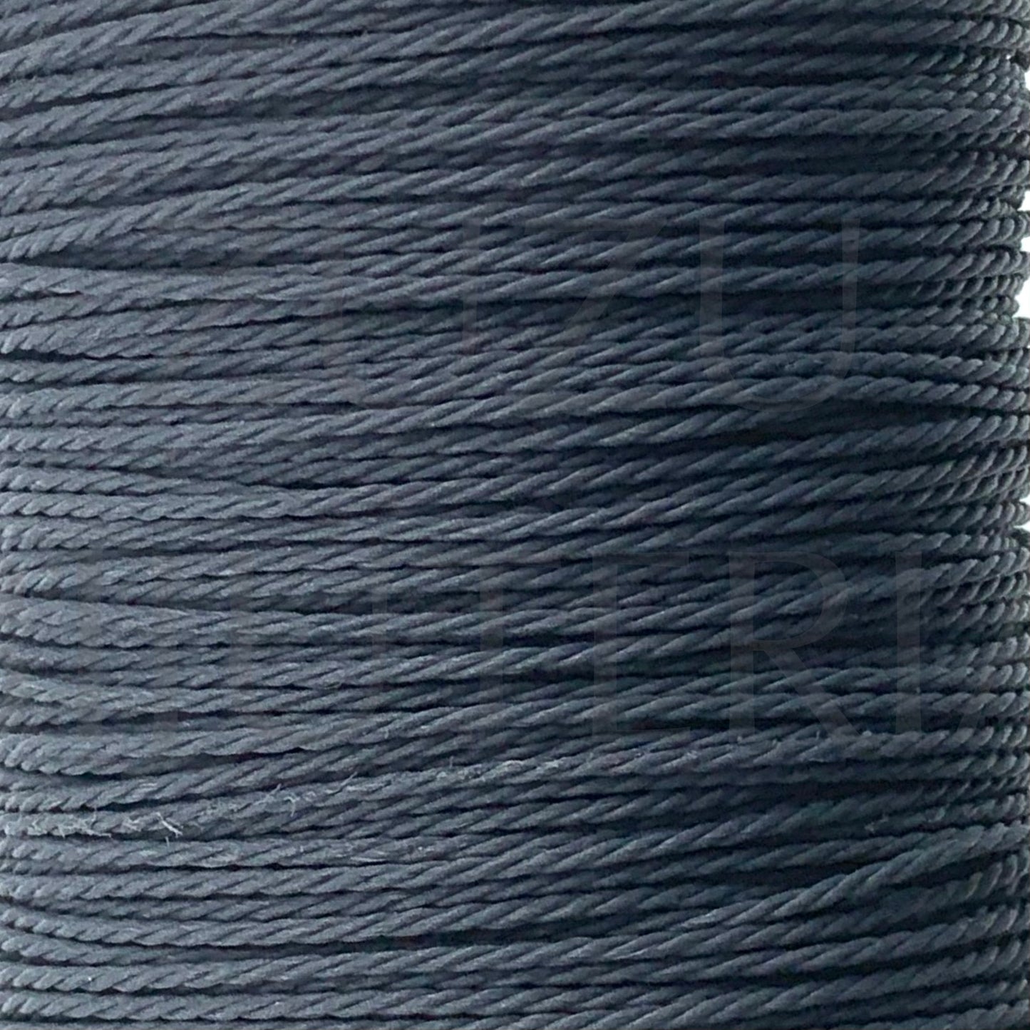 1mm twisted waxed cotton yarn - Gray
