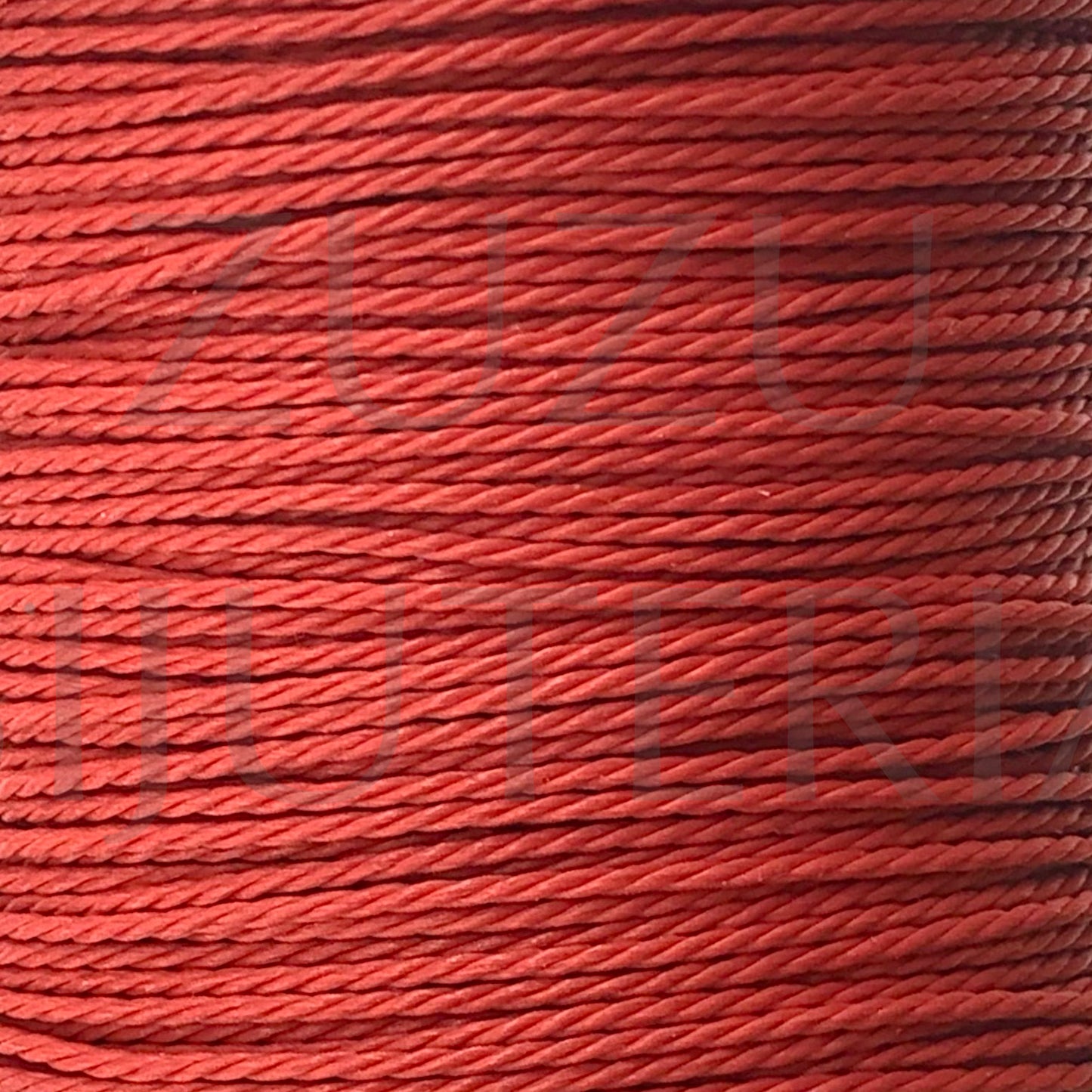 1mm twisted waxed cotton thread - Light Brown