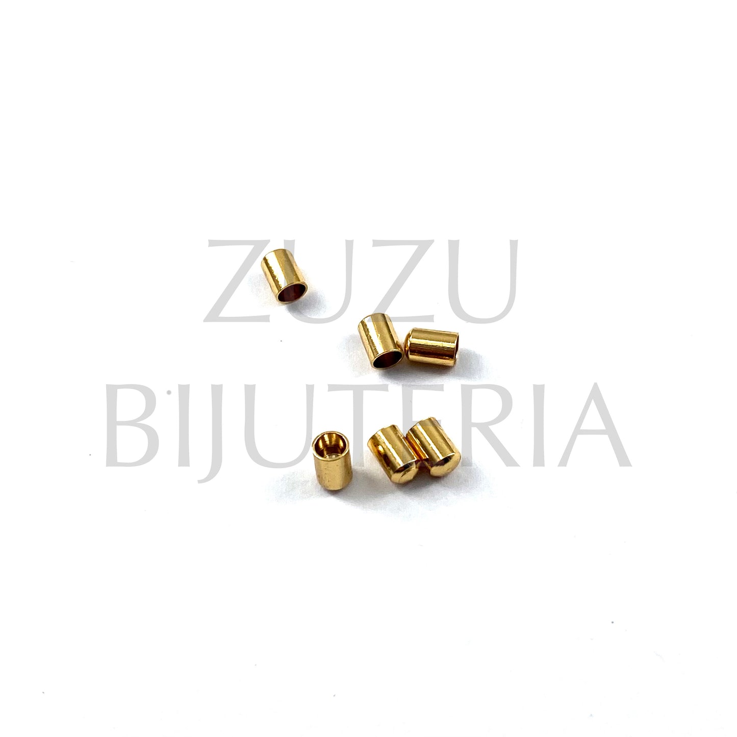 Terminal Dourado 6mm x 5mm (Furo 4mm) - Aço Inox