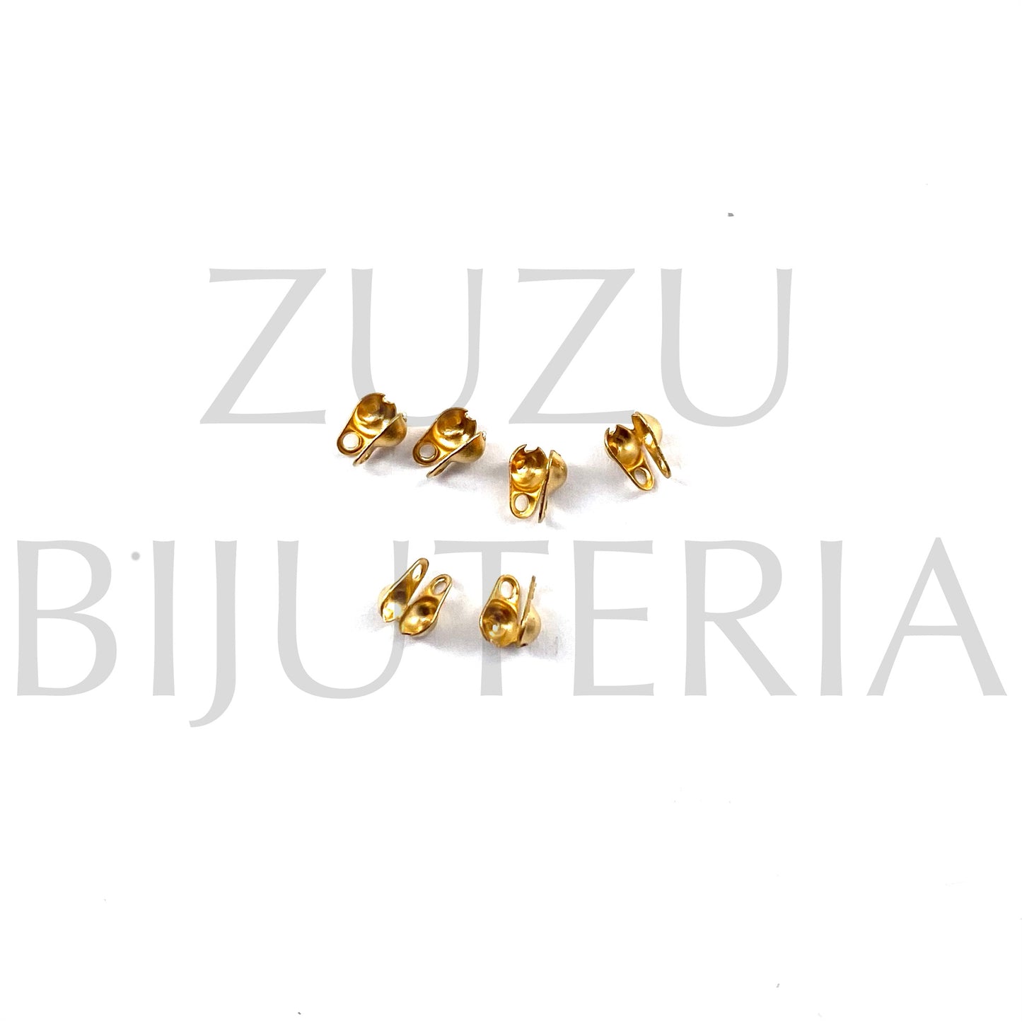 Tapa Nó Dourado 2.5mm (10 peças) - Aço Inox