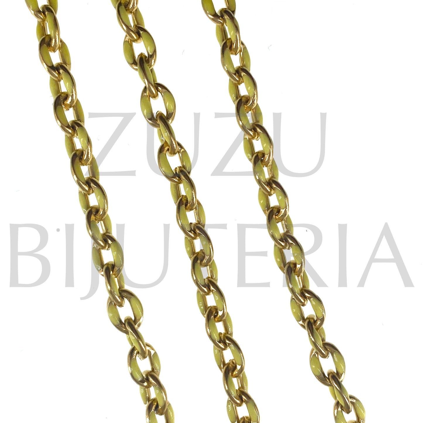 Corrente Dourado Oval 7mm x 5mm - Aço Inox