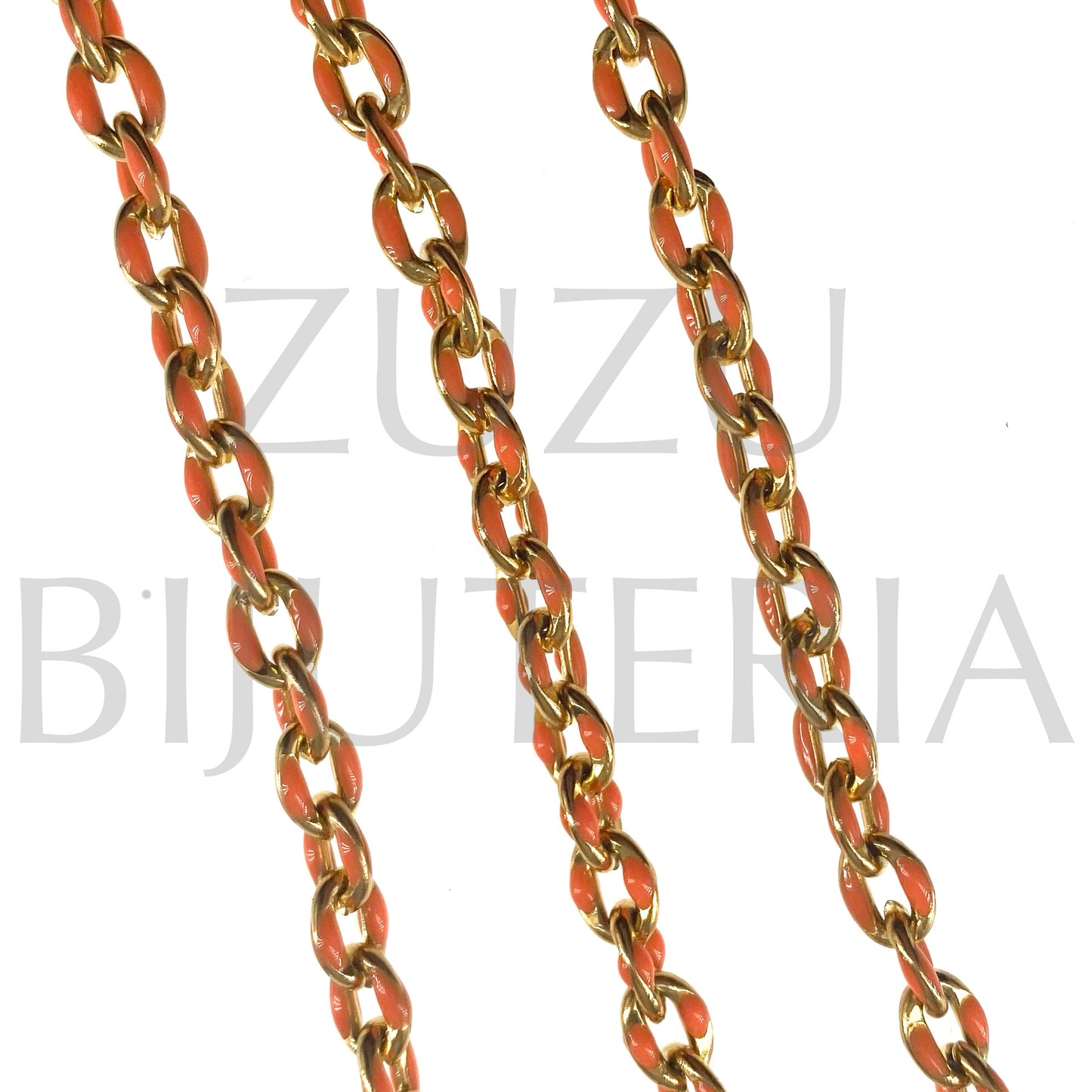 Corrente Dourado Oval 7mm x 5mm - Aço Inox