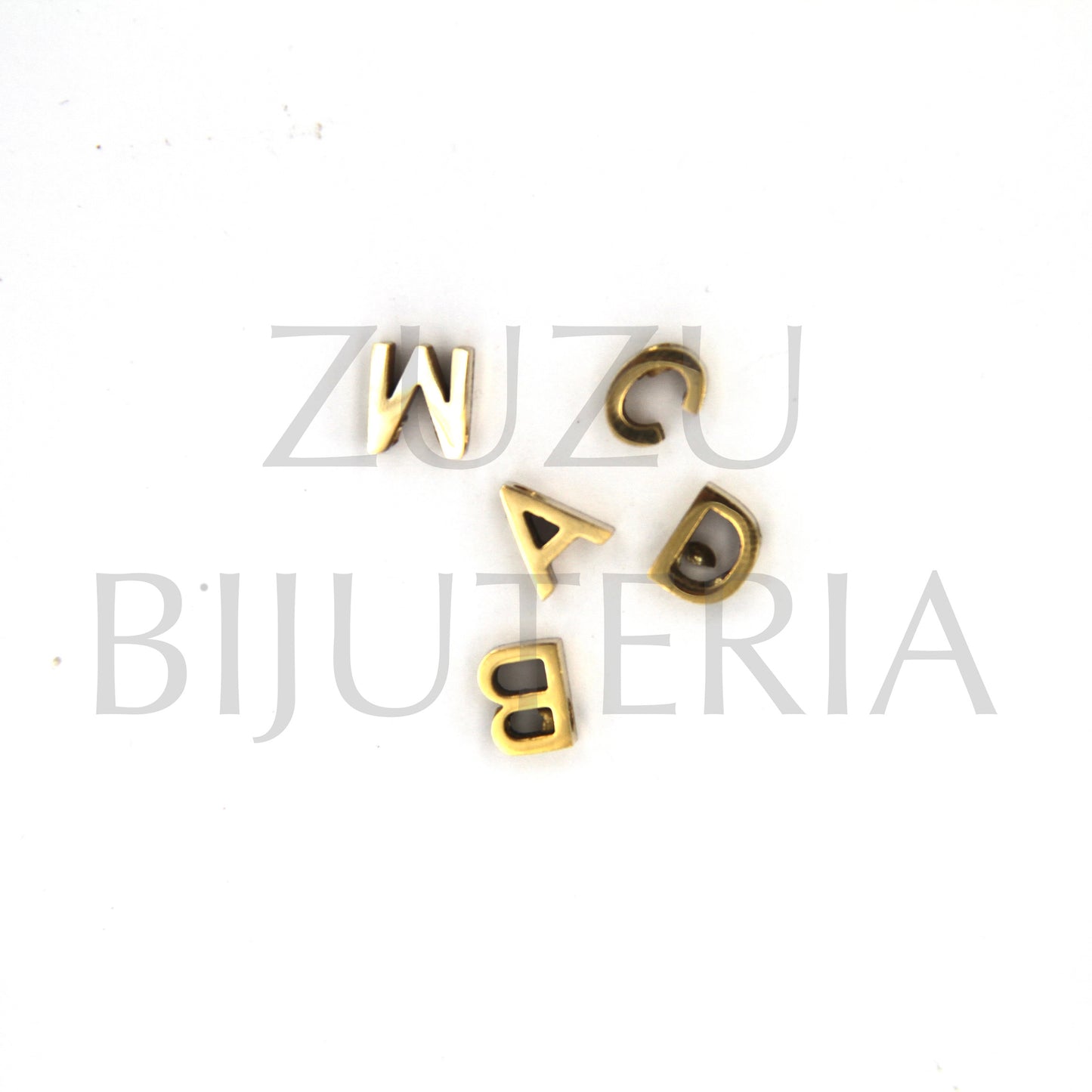 Pendant/Inset Golden Letter 7mm ~ 5mm - Stainless Steel