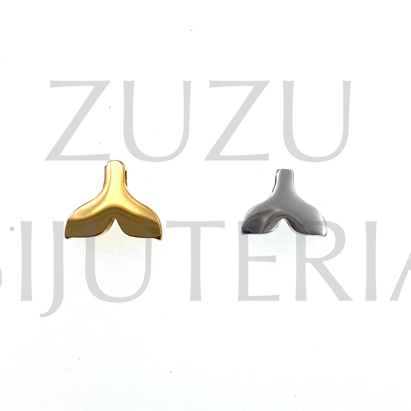 Pendente Cauda da Baleia 9mm x 11mm - Aço Inox