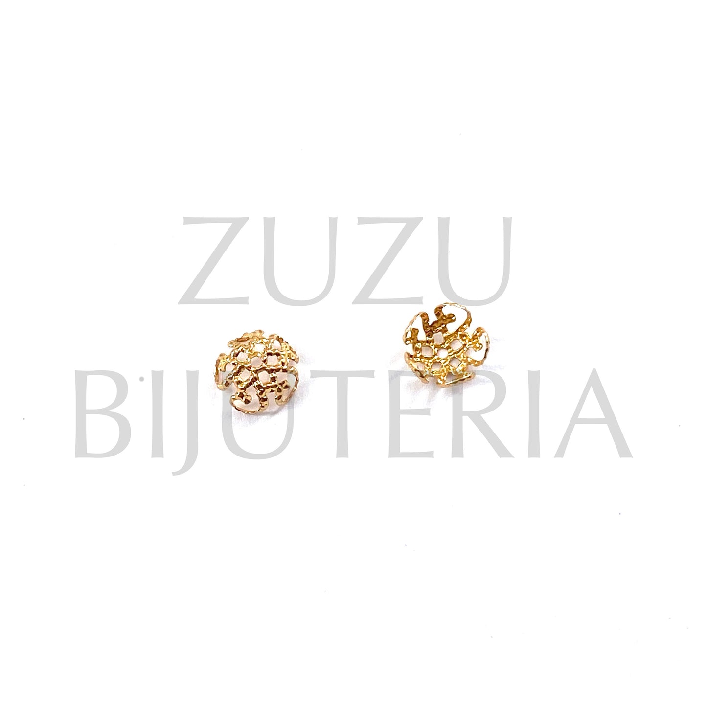 Separador Dourado 8mm (Furo 0.8mm) - Aço Inox