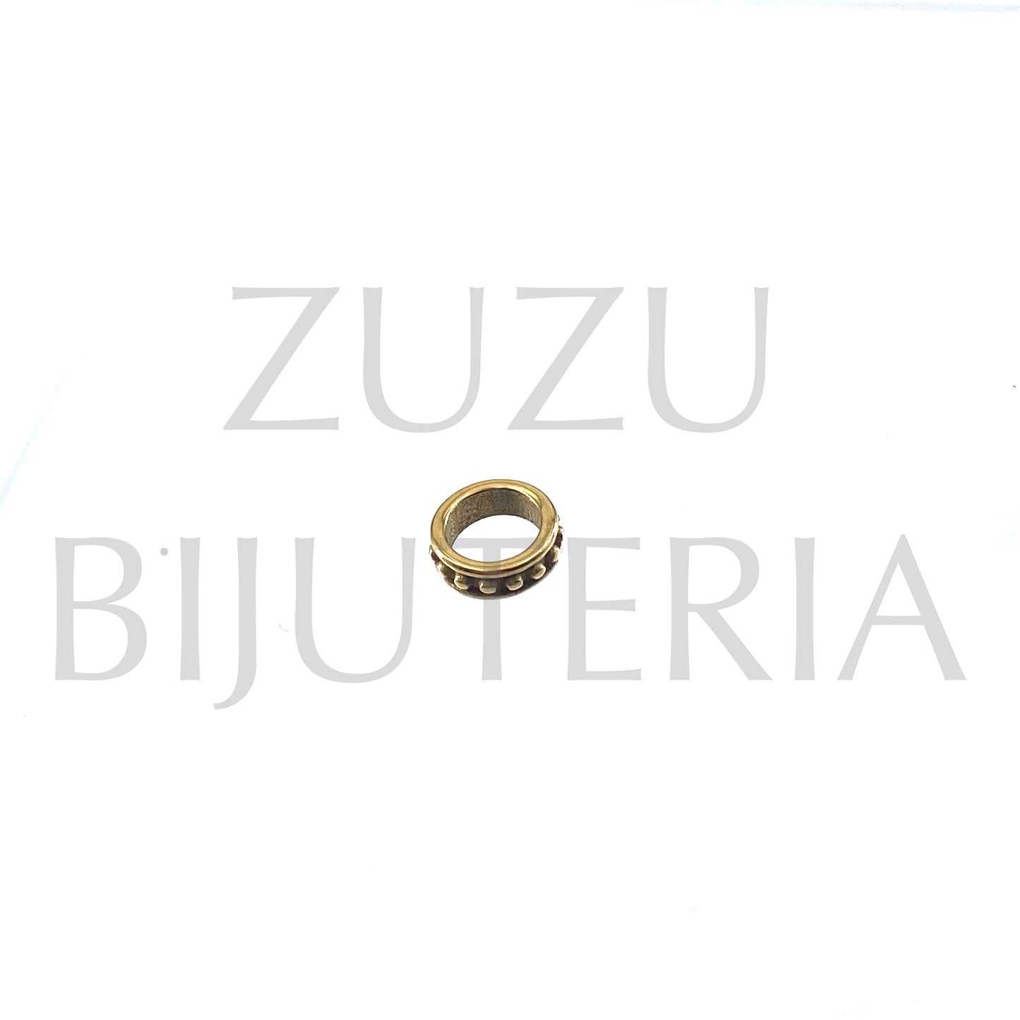 9mm Gold Pendant/Intersetting (6mm Hole) - Stainless Steel