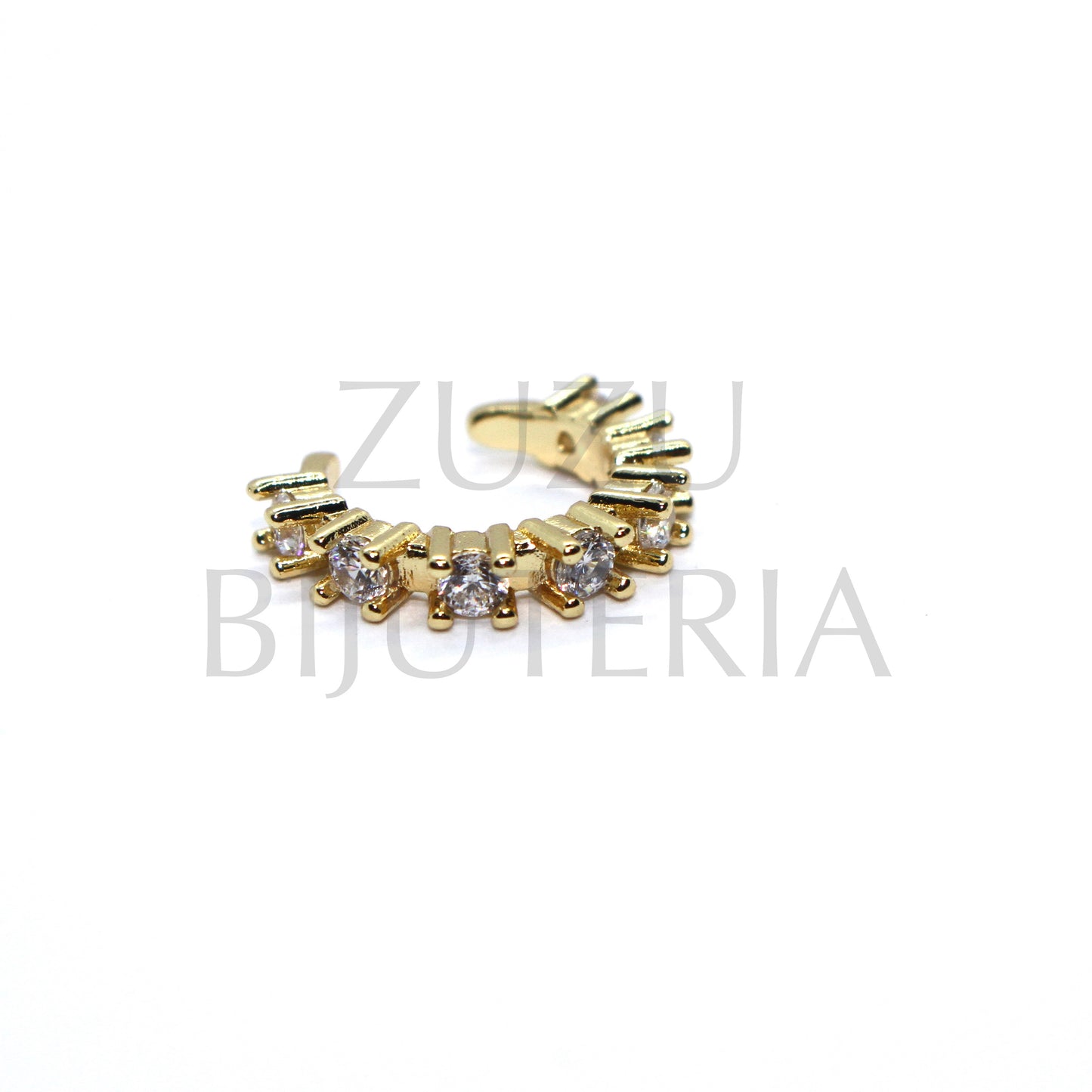 Golden Washer with Zirconias 15mm - Brass