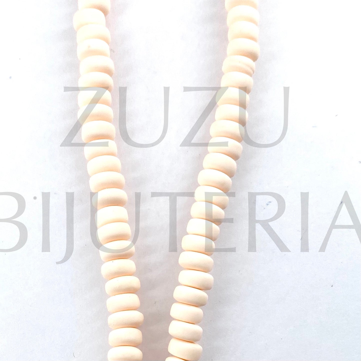 Conta Fimo Creme 3mm x 6mm - Fimo