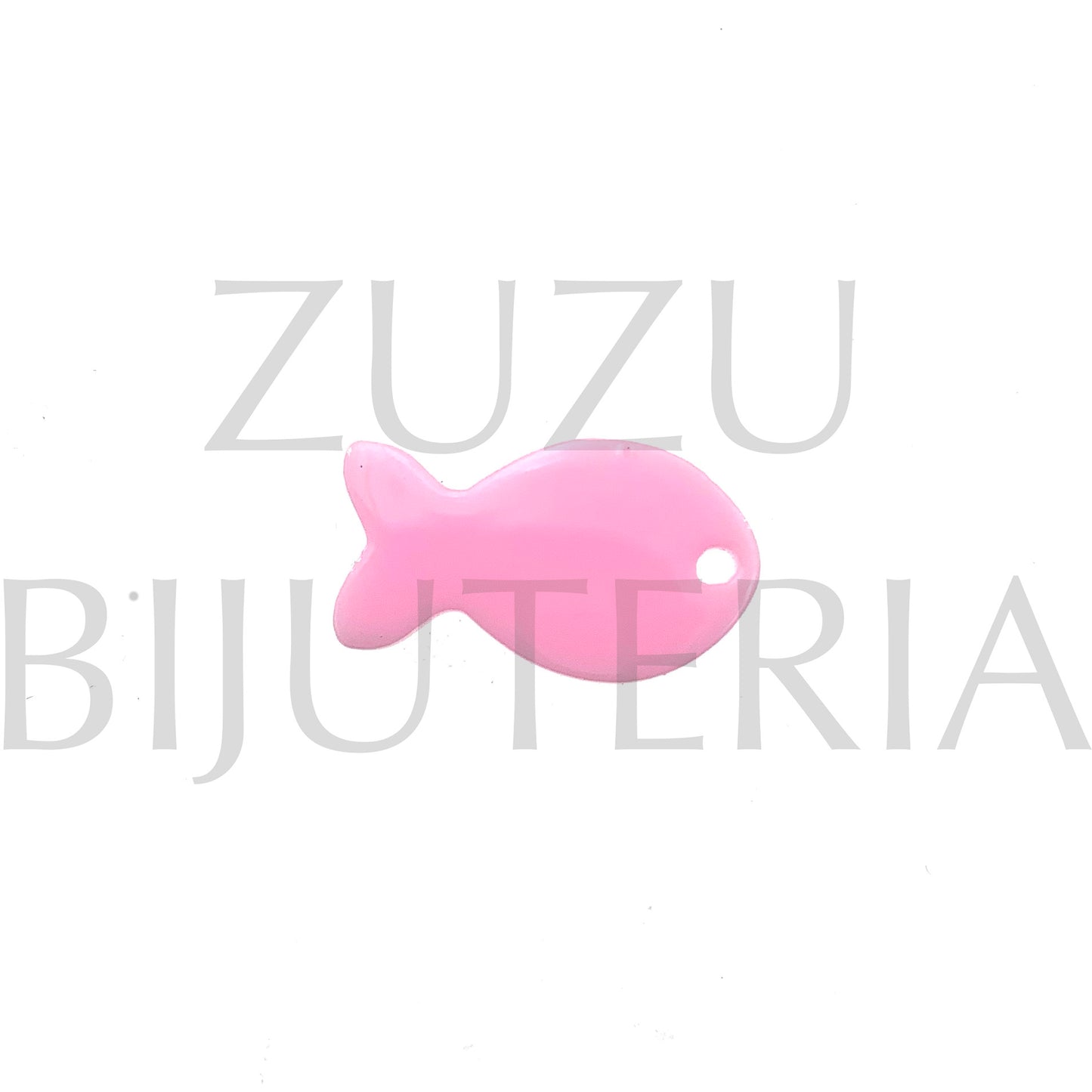 Pendente Cor de Rosa Claro 14mm x 25mm - Acrilico