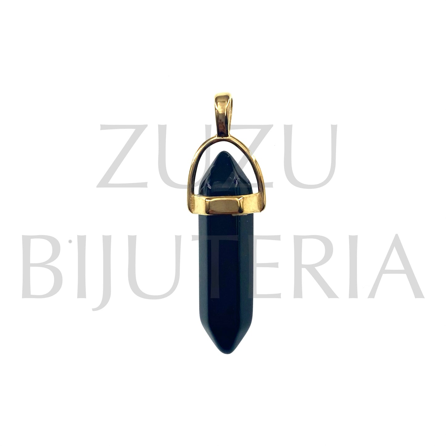 Pendant Stone Onix 36mm x 14mm - Stainless Steel