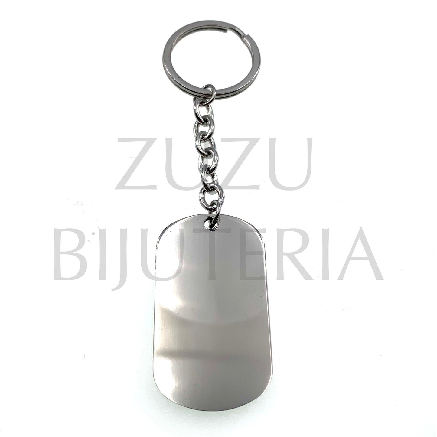 Porta Chaves Prateado 120mm x 28mm - Aço Inox
