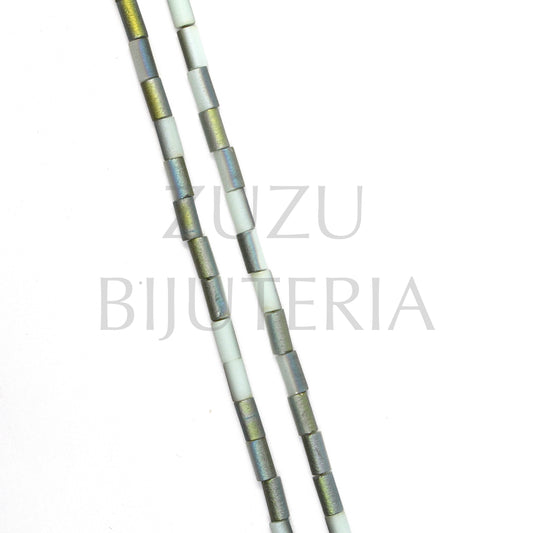 Fiada Contas Hematitas Azul/Verde 2.5mm (50cm)