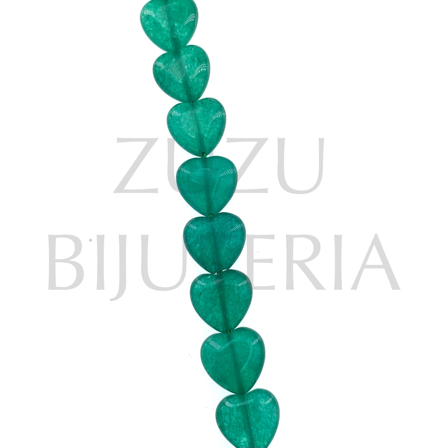 Conta Coração 11mm x 12mm - Pedra Ágata