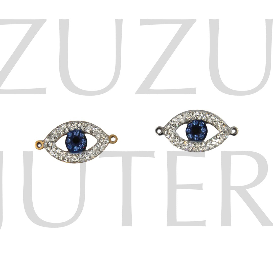 Pendant/Inset Eye with Zirconia 12mm x 24mm - Stainless Steel
