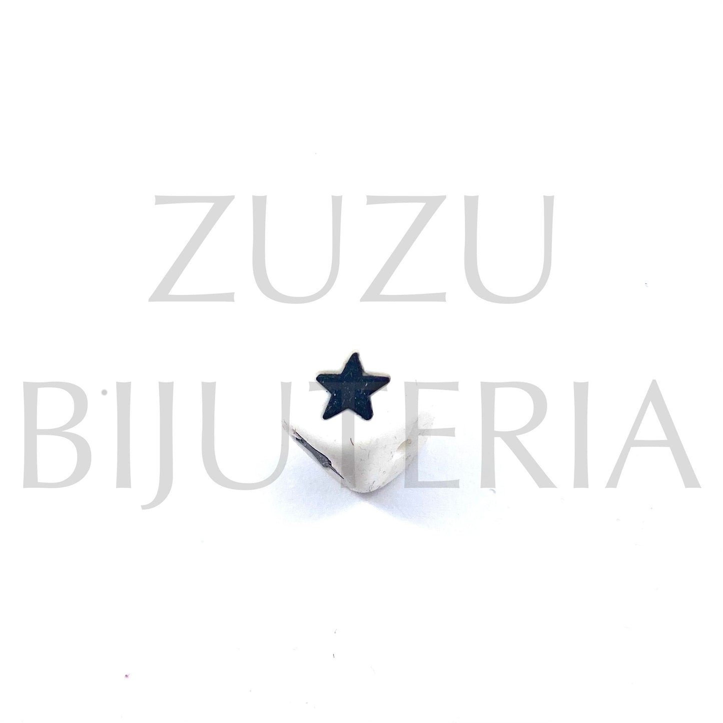 Conta Cubo Estrela 12mm - Silicone