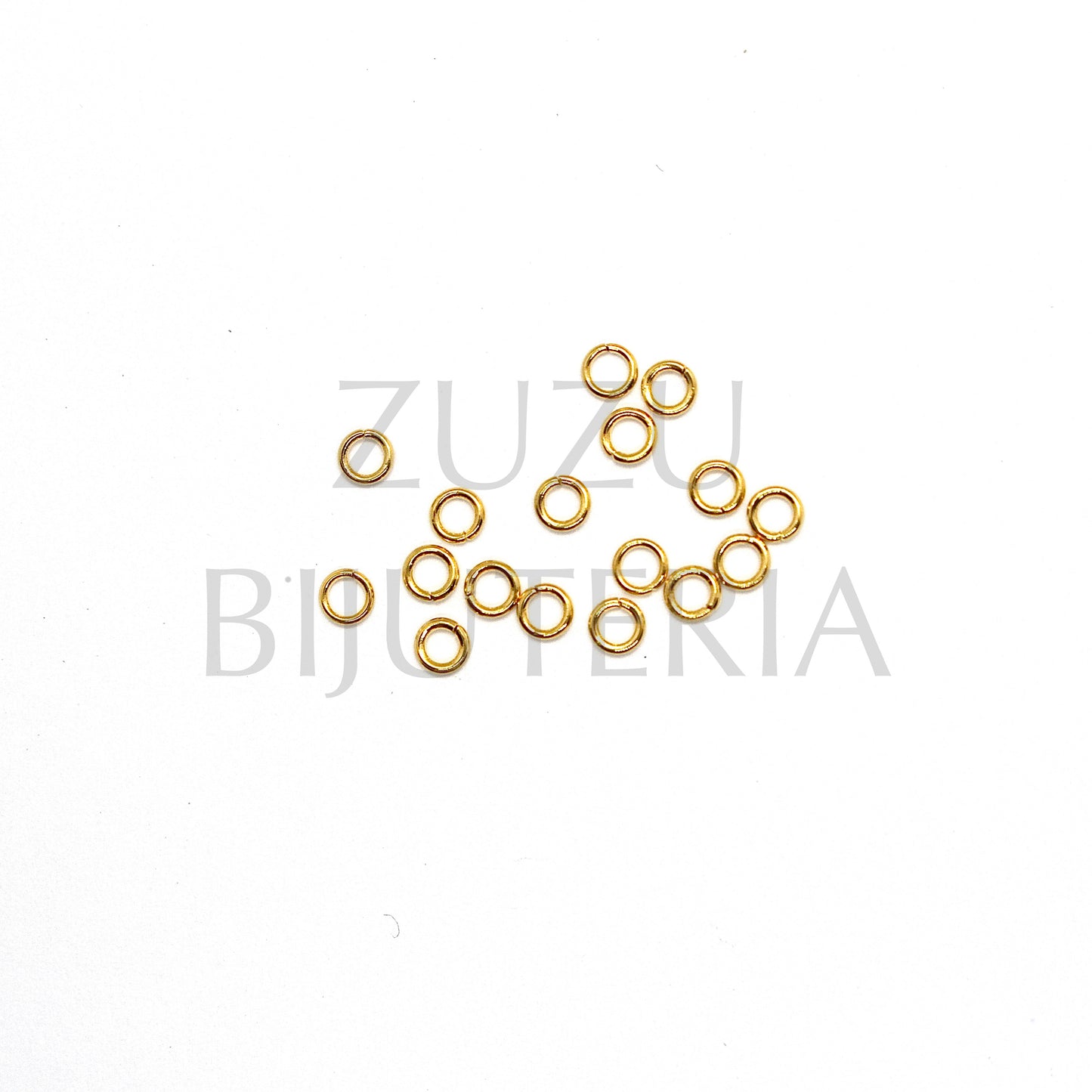 Argolas Dourado 3mm x 0.5mm (20 peças) - Aço Inox