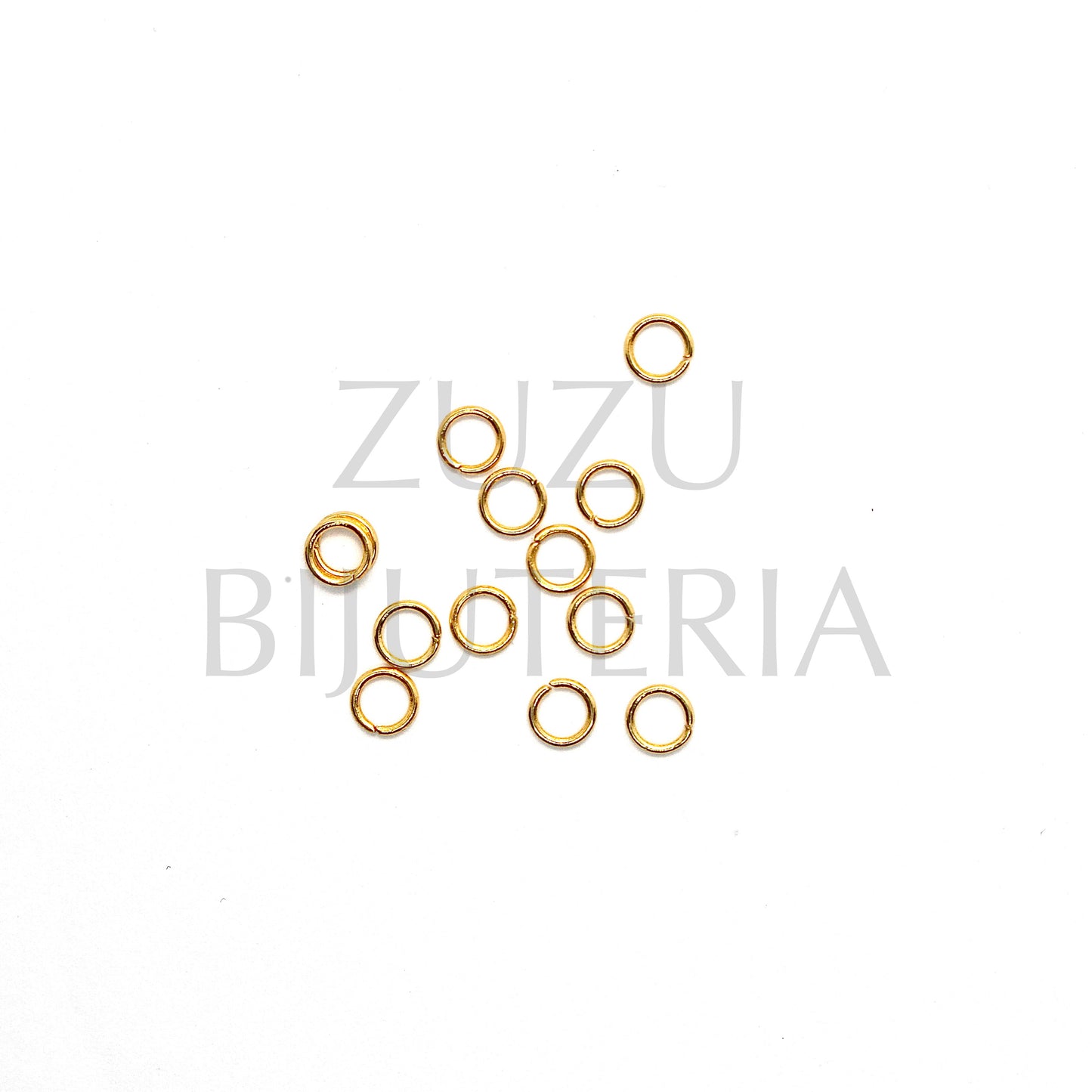 Argolas Dourado 4mm x 0.6mm (20 peças) - Aço Inox