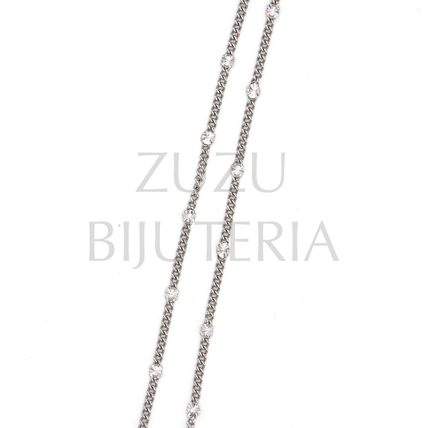 Corrente Elo Dourado com Detalhes - Aço Inox