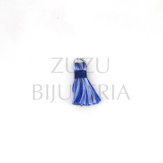Borla/Franja Azul Misturado 22mm x 12mm