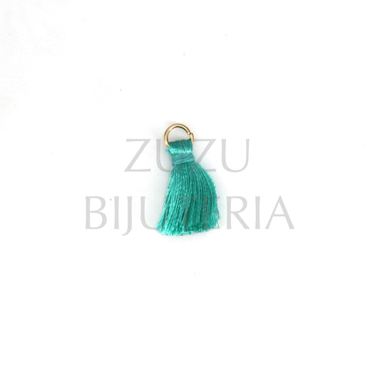 Borla/Franja Verde Turquesa 22mm x 12mm