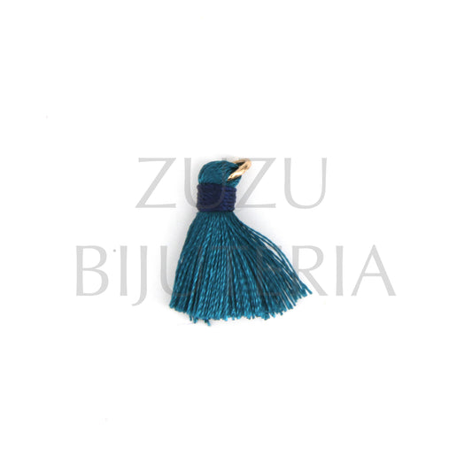 Borla/Franja Azul Turquesa 22mm x 12mm