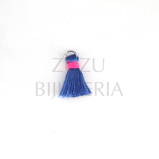 Borla/Franja Azul/Rosa Choque 22mm x 12mm
