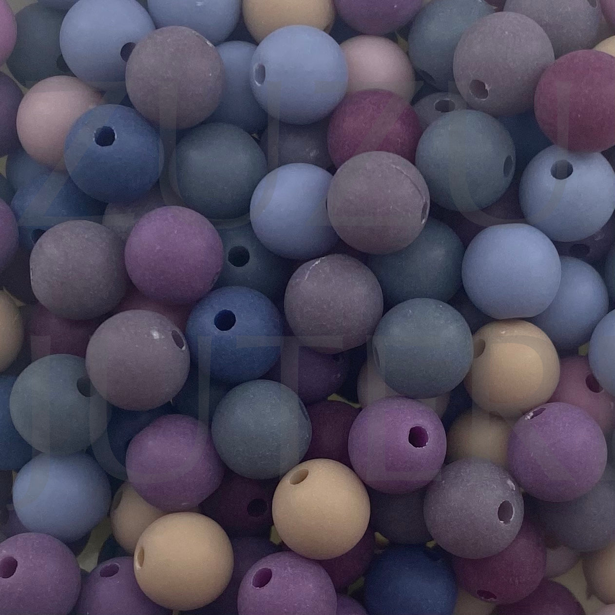 Conta Acrilico 8mm (100 peças) - Misturado Mate