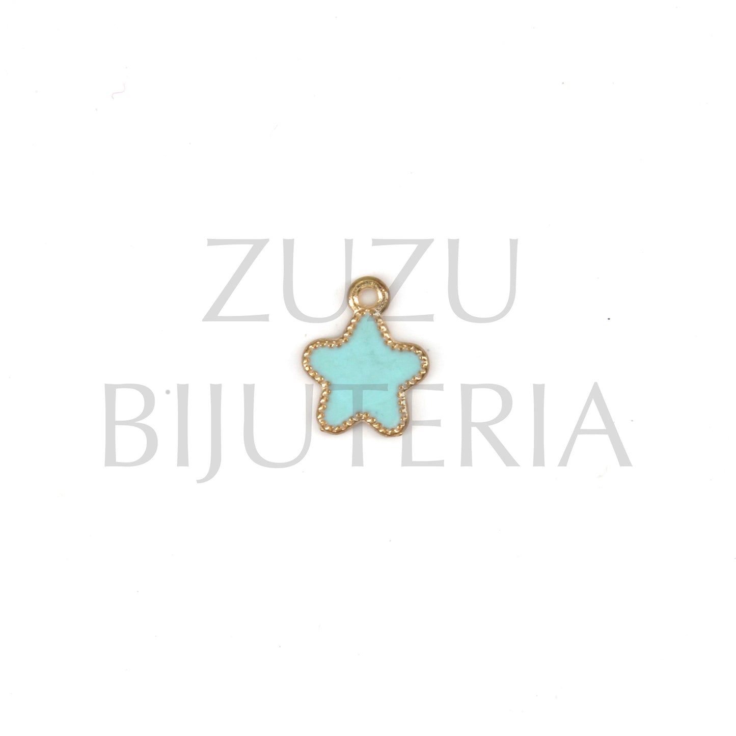 Pendente Estrela Azul 11mm - Cobre