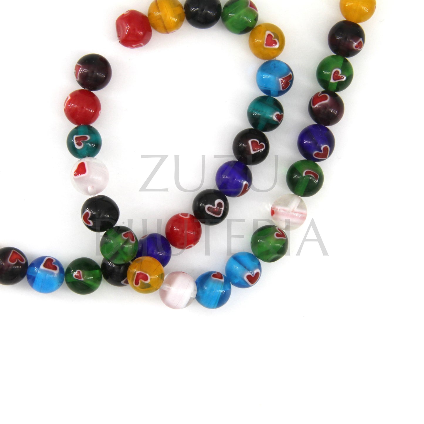 Colored Beads (Pack of 5) 8mm - Glass