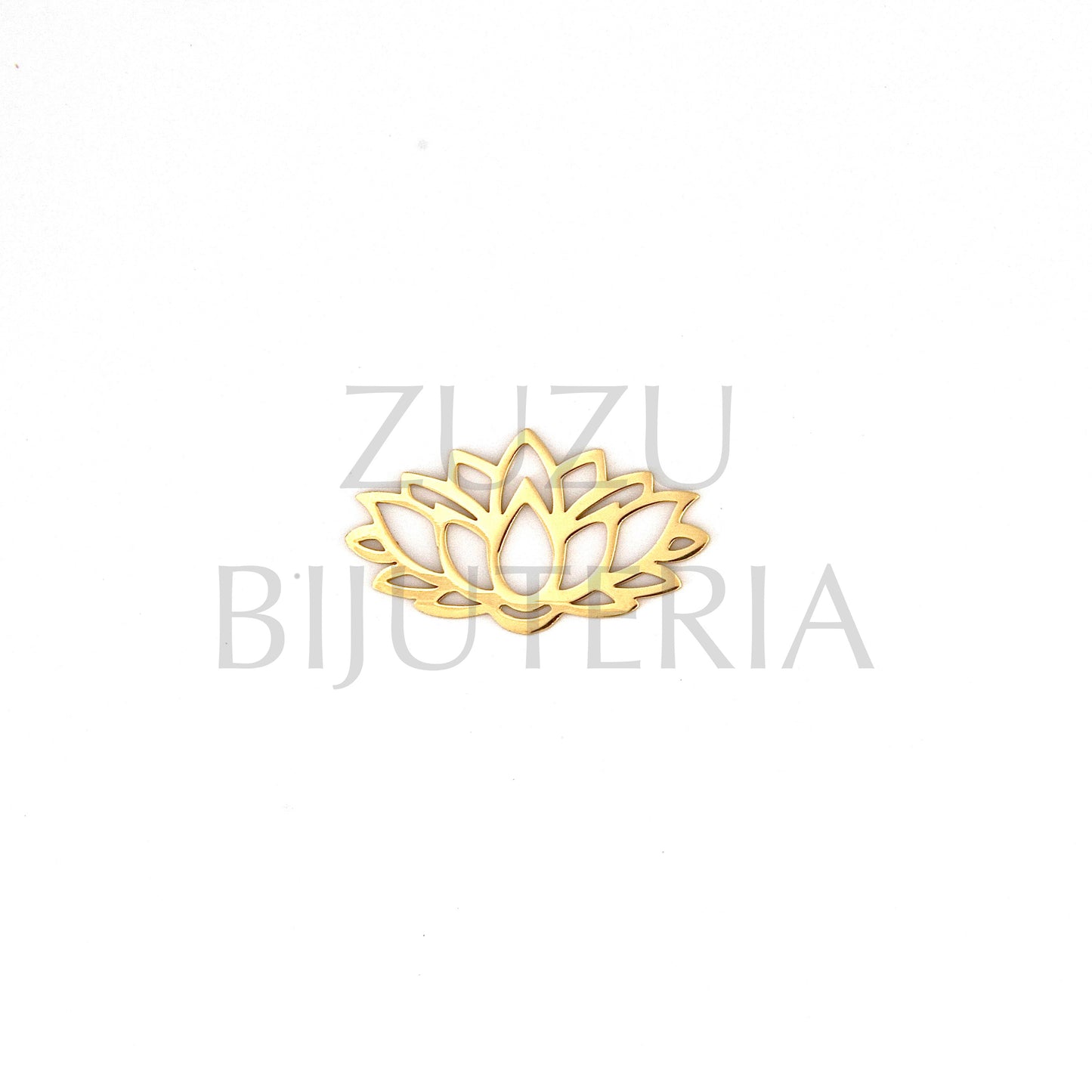 Lotus Pendant/Inset 17mm x 29mm - Stainless Steel