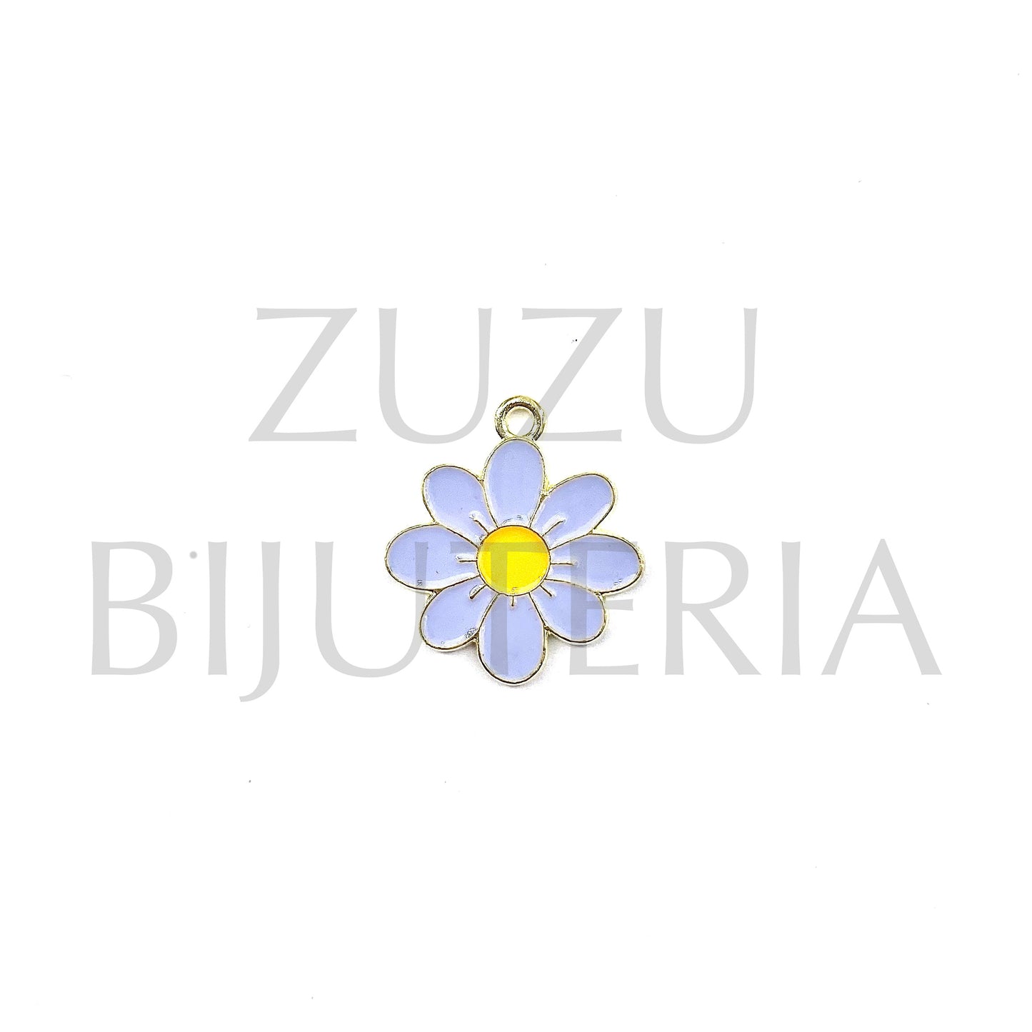 Pendente Flor Lilás 20mm - Cobre