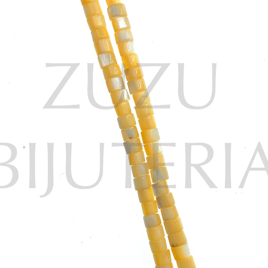 Fiada Madrepérola 4mm (39cm) - Amarelo