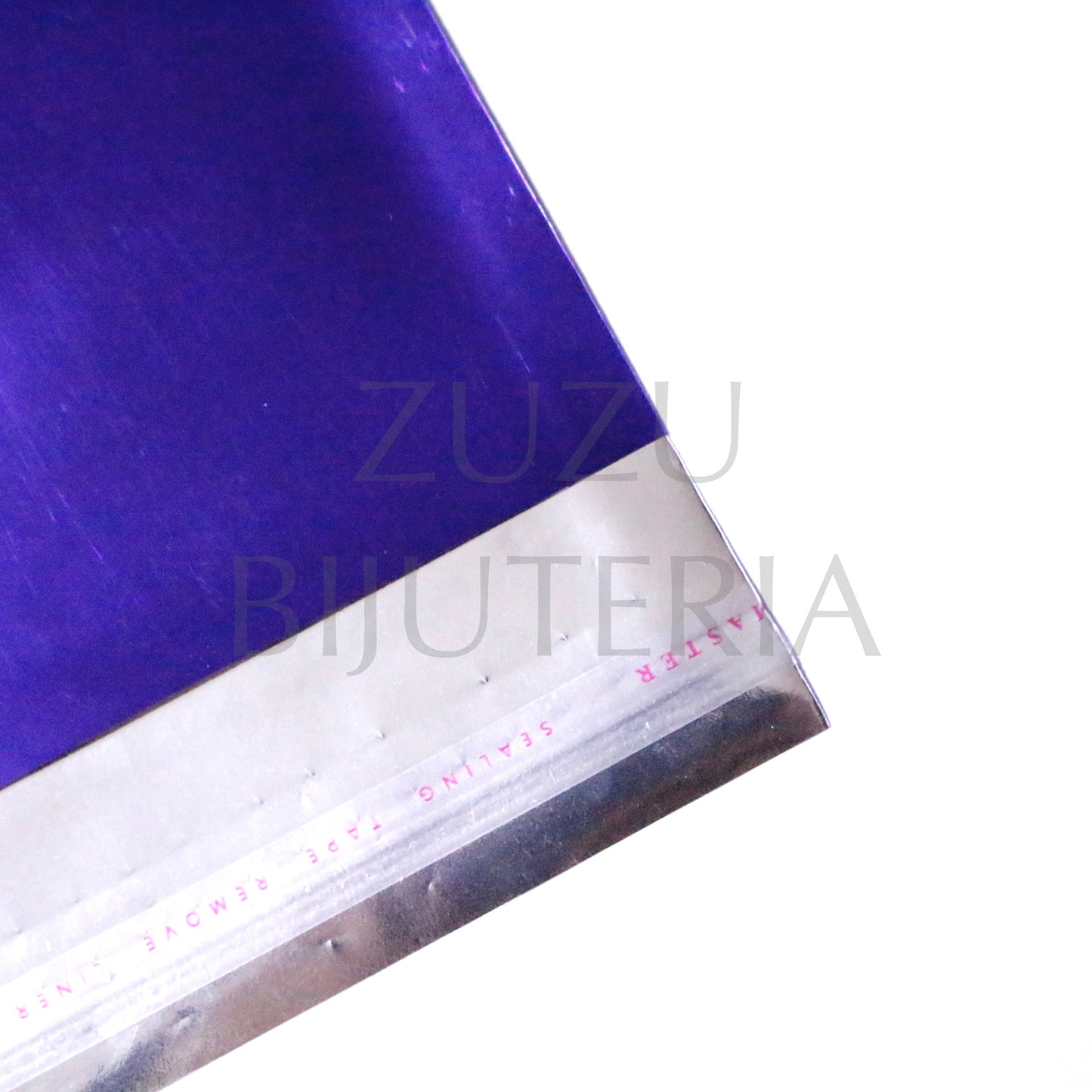 Sacos com Pala Autocolante Metalizado Fundo Azul 18cm x 10cm (10peças)