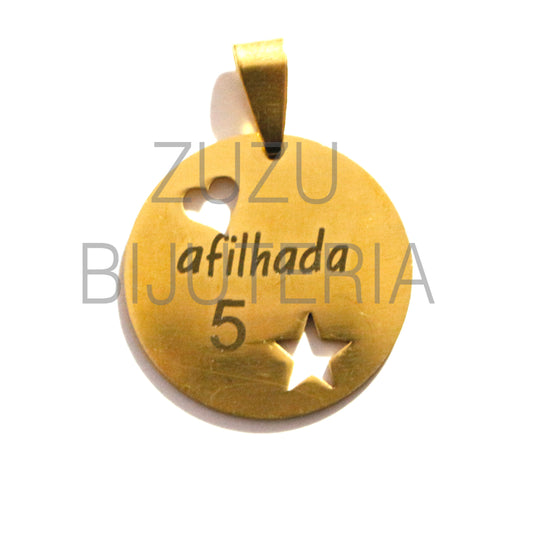 Medalha Afilhada - Aço Inox