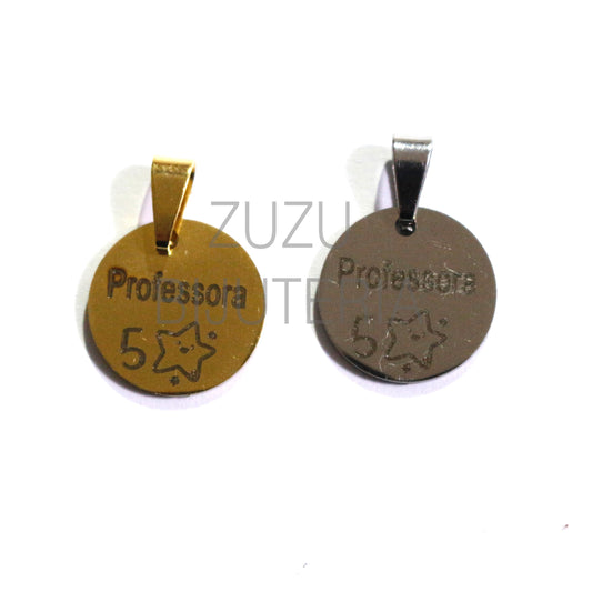 Medalha Professora - Aço Inox