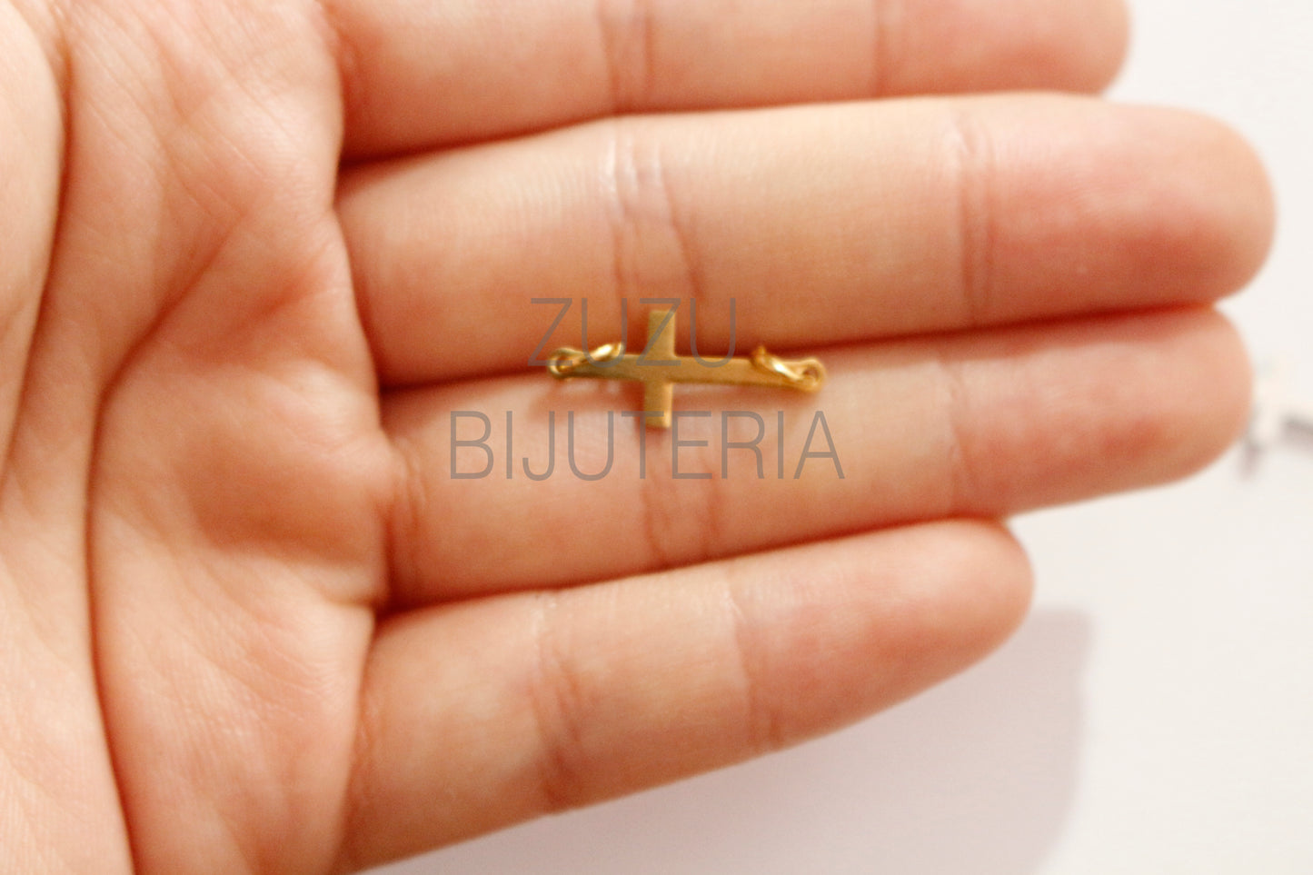 Pendente/Entremeio Cruz - Aço Inox