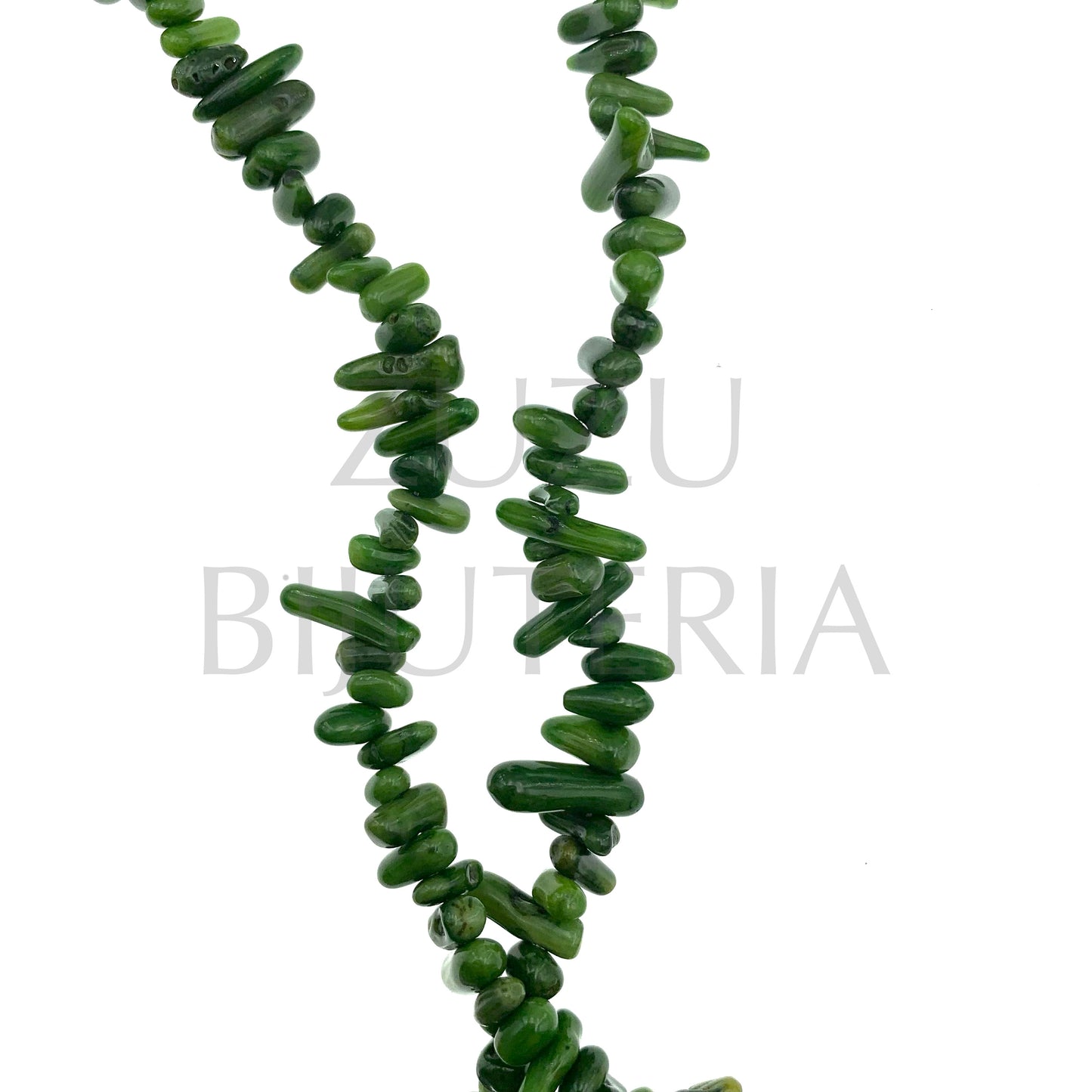 Fiada Coral 17mm (39cm) - Verde Escuro