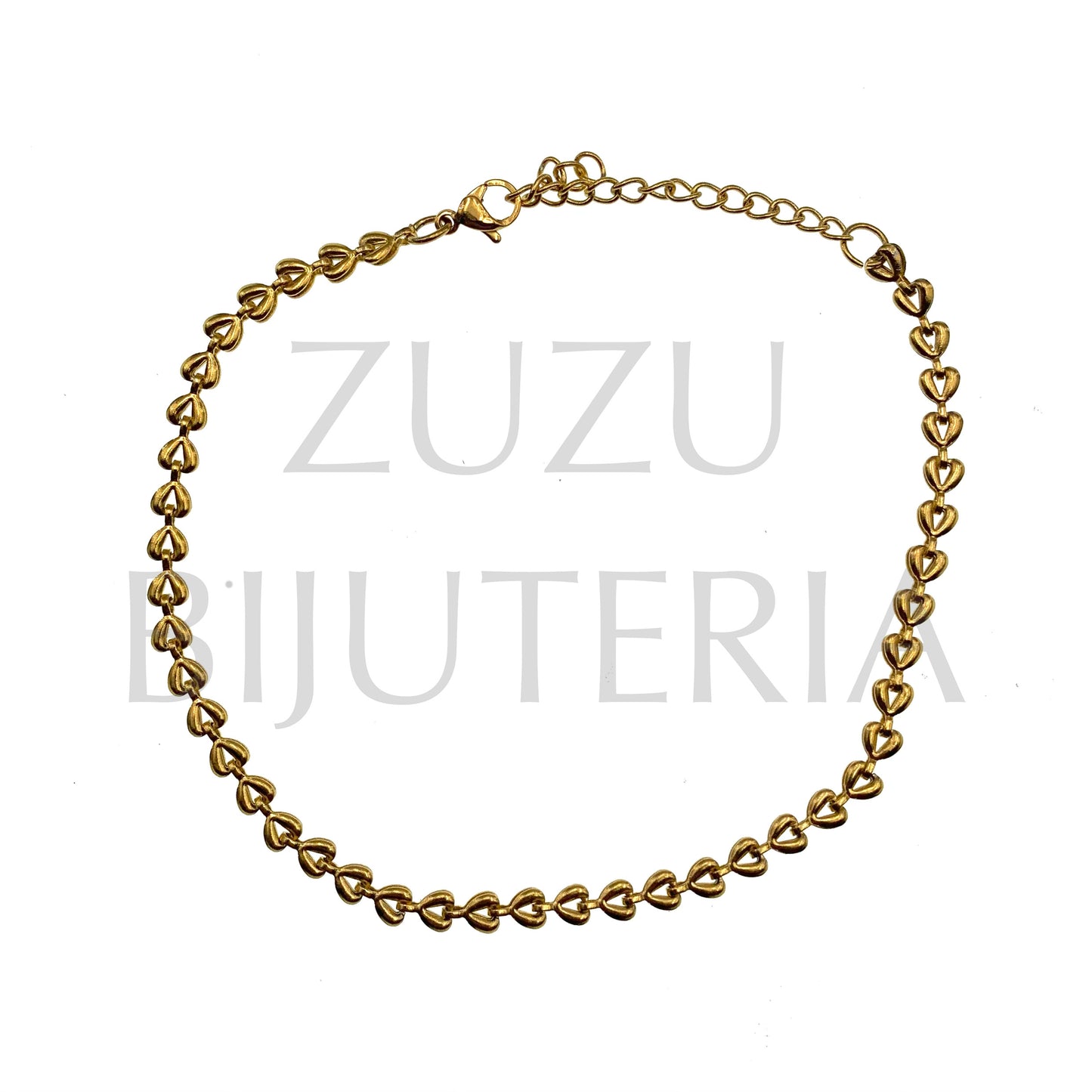 Pulseira de Pé 2mm Dourado 21cm + 5cm - Aço Inox