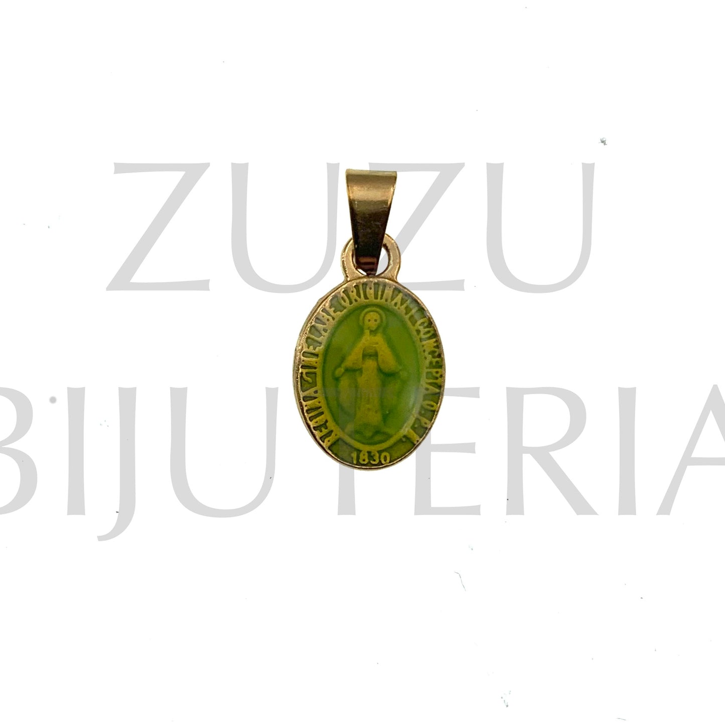 Pendente Nossa Senhora Dourado 15mm x 10mm - Aço Inox