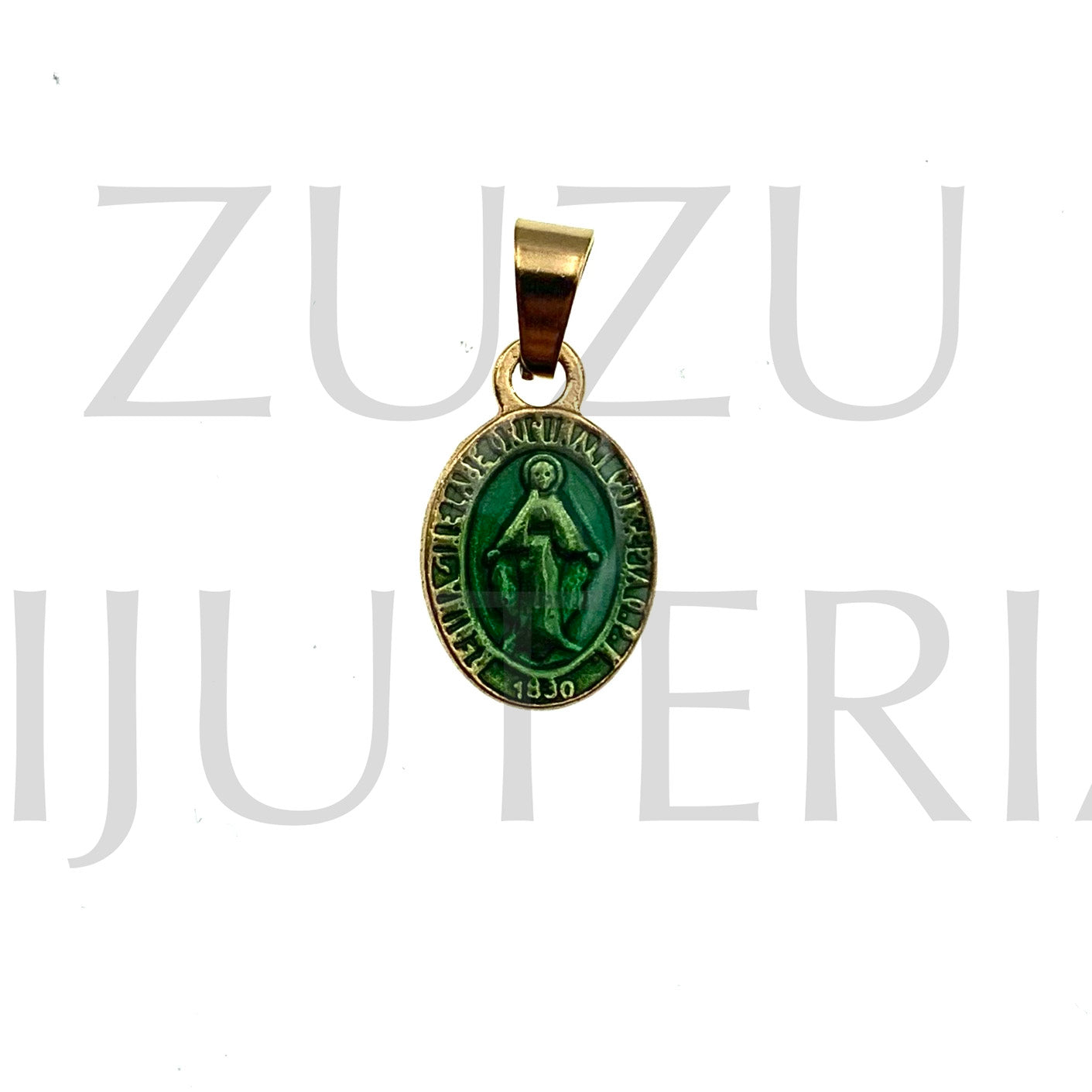 Pendente Nossa Senhora Dourado 15mm x 10mm - Aço Inox