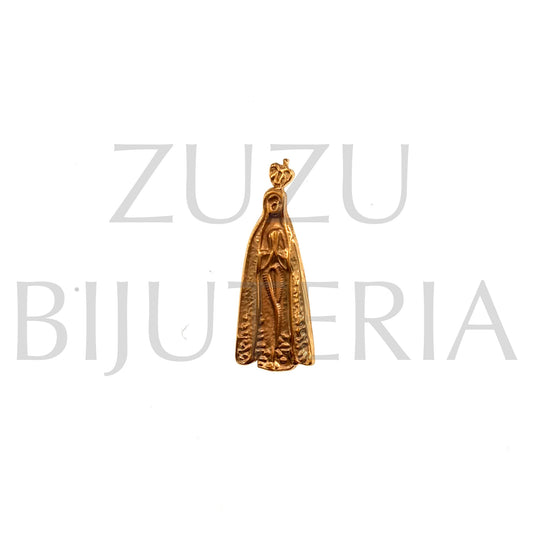 Pendente Nossa Senhora Dourado 20mm x 8mm - Aço Inox