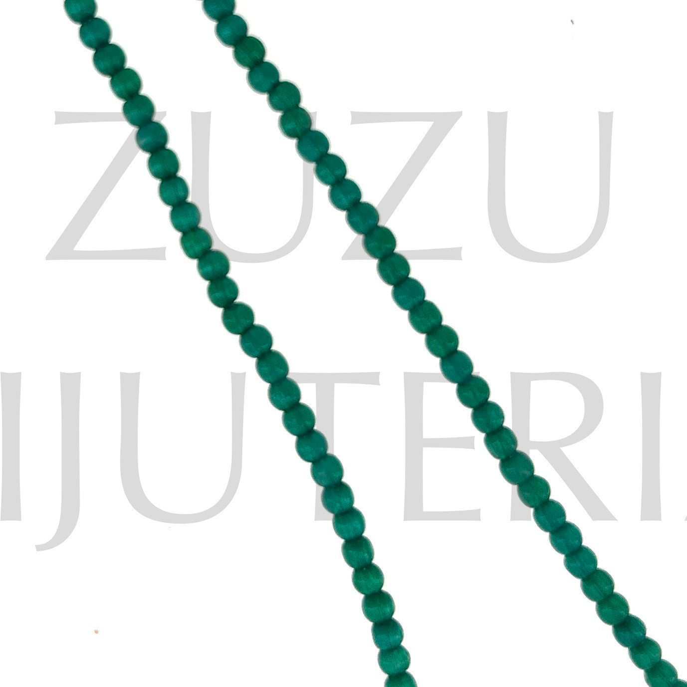 Fiada Cristais Verde 2mm (Comprimento 35cm)