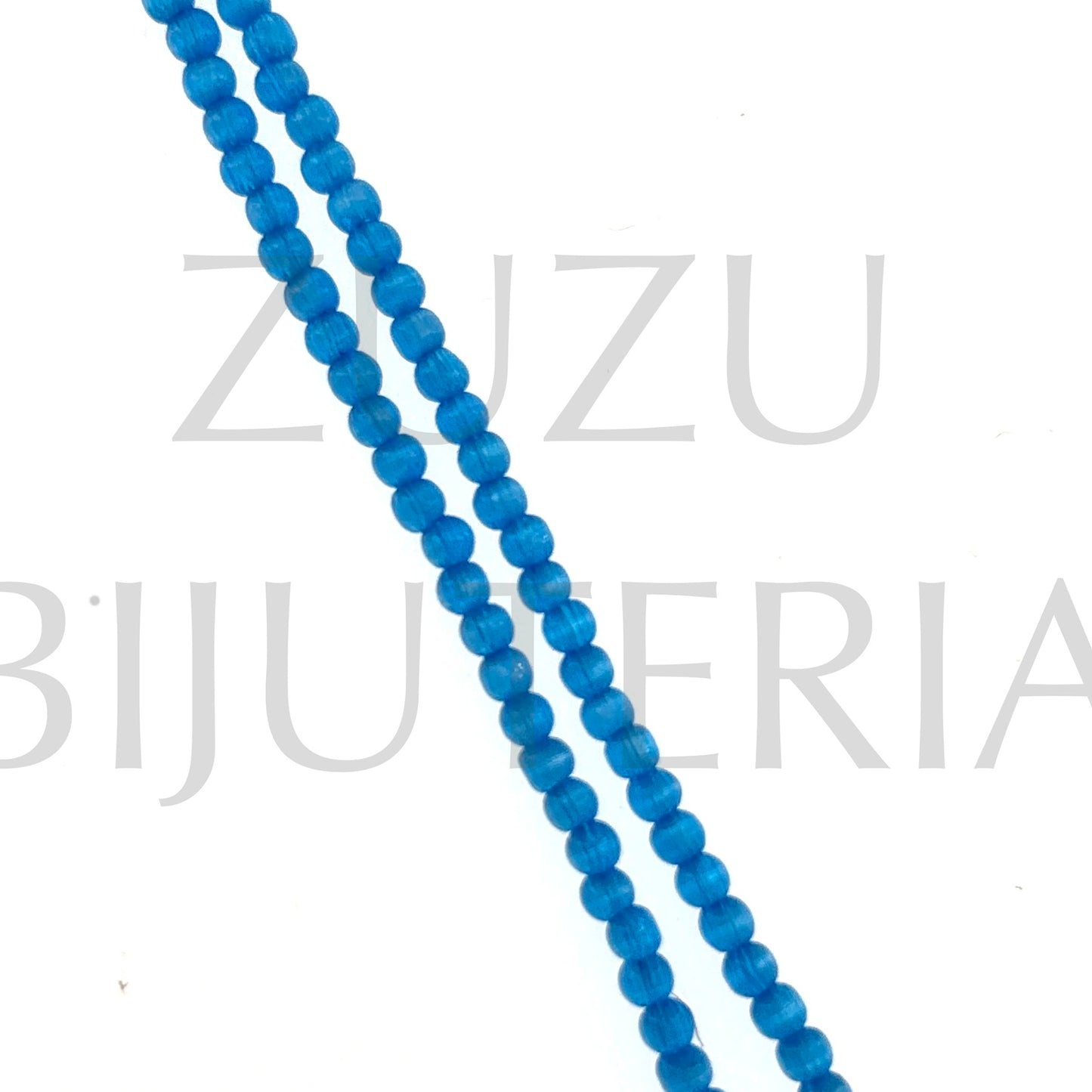 Fiada Cristais Azul 2mm (Comprimento 35cm)