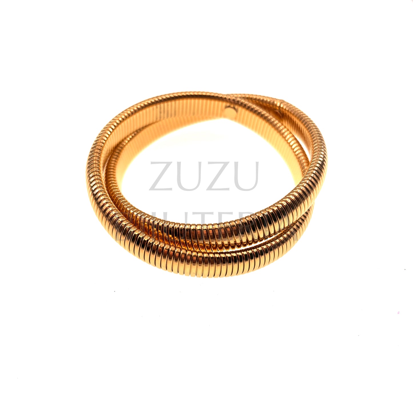 Pulseira Dourado Diametro 60mm - Aço Inox