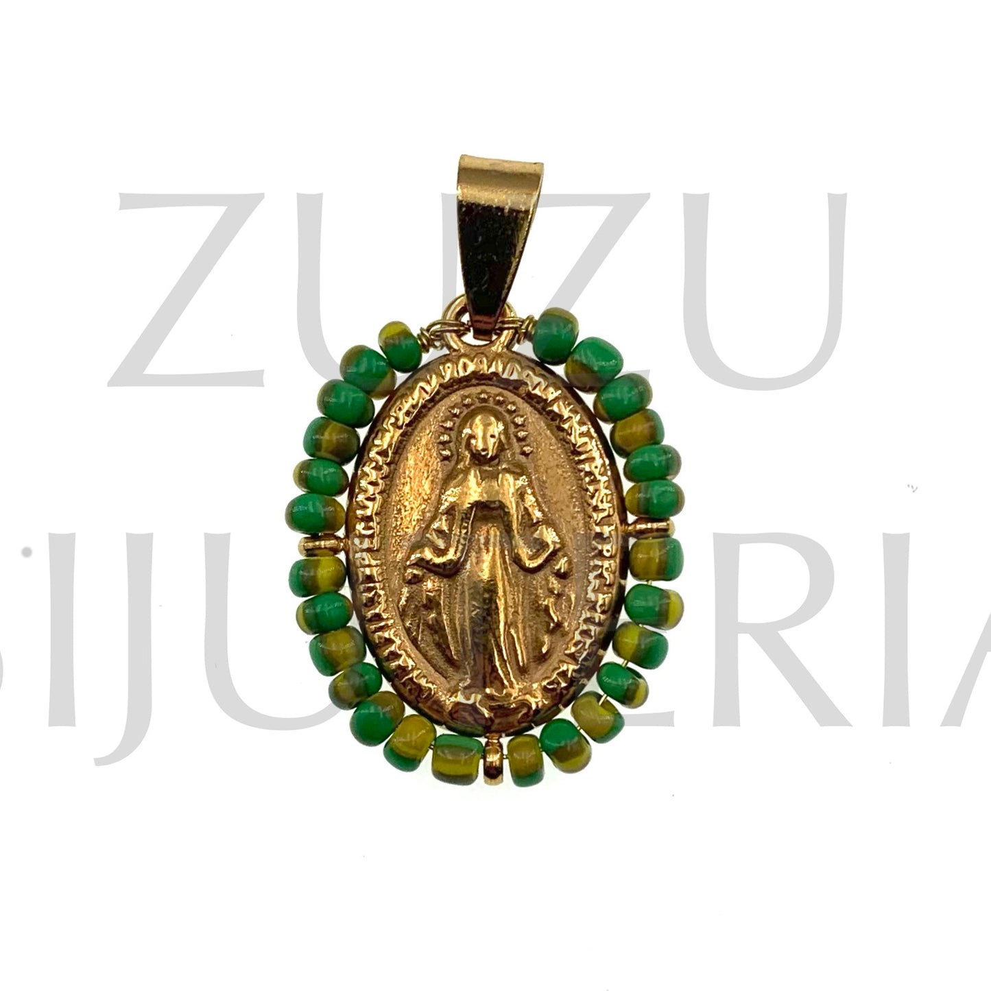 Pendente Nossa Senhora de Guadalupe 25mm x 19mm (Missangas) - Aço Inox