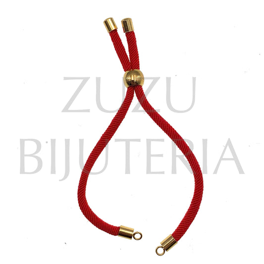 Pulseira Semi-Pronto Vermelho 24mm - Aço Inox